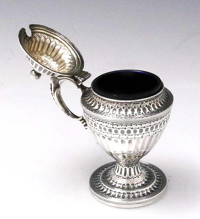 Earl of Jersey Villiers family mustard pot English antique silver